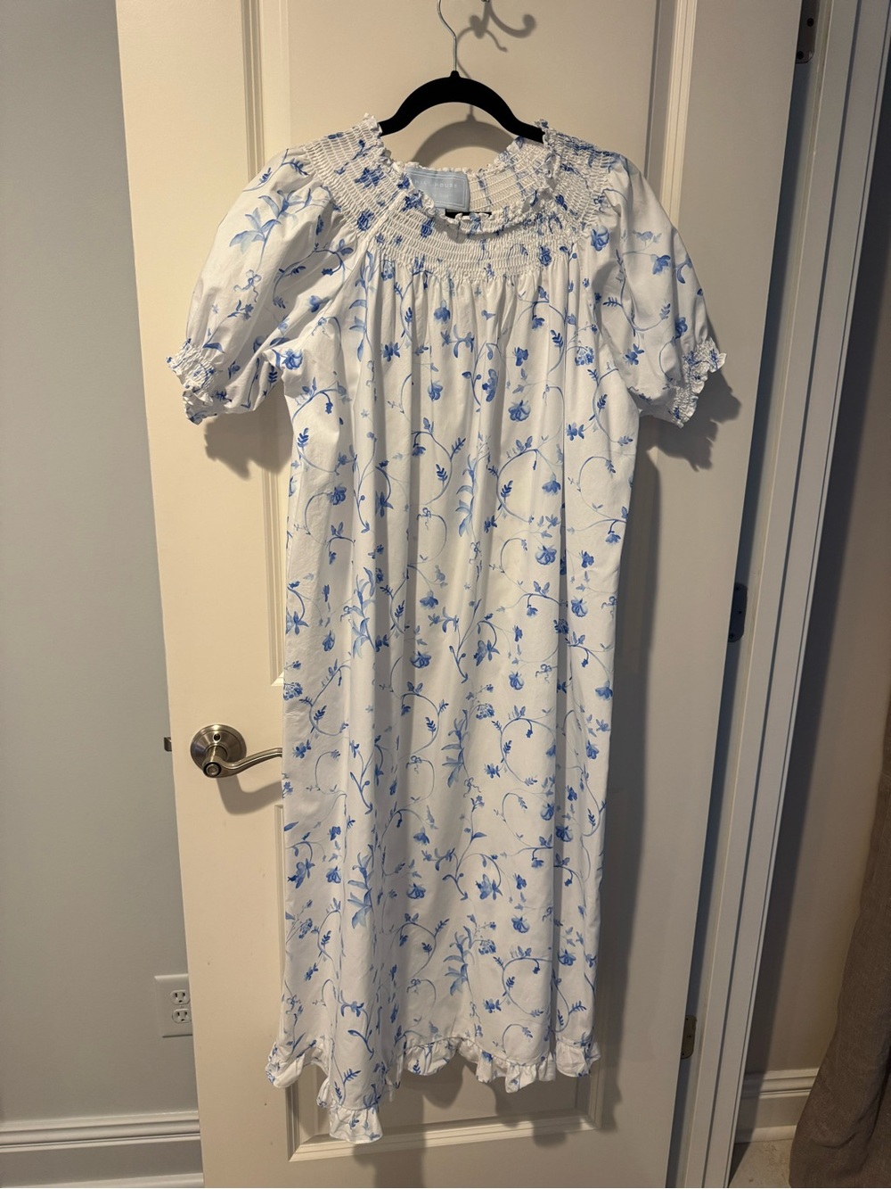 Hill House Caroline Nap Dress in Blue Botanical Floral | M - Picture 2 of 6